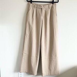 Animari Wide Leg Neutral Minimal Trouser Pants